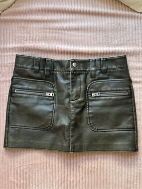 Mango Faux Leather Skirt